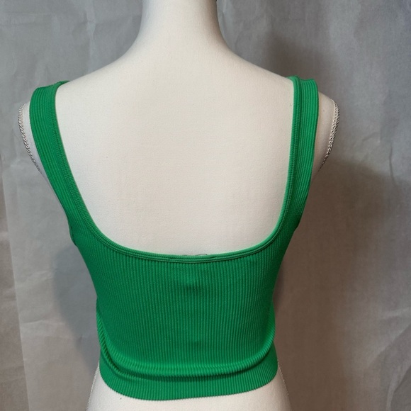 Zara Vibrant Green Ribbed Tank Top - Picture 5 of 7